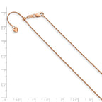FJC Finejewelers 14 kt Rose Gold Spiga Adjustable .85mm Wheat Chain 22 Inches x 0.85 mm