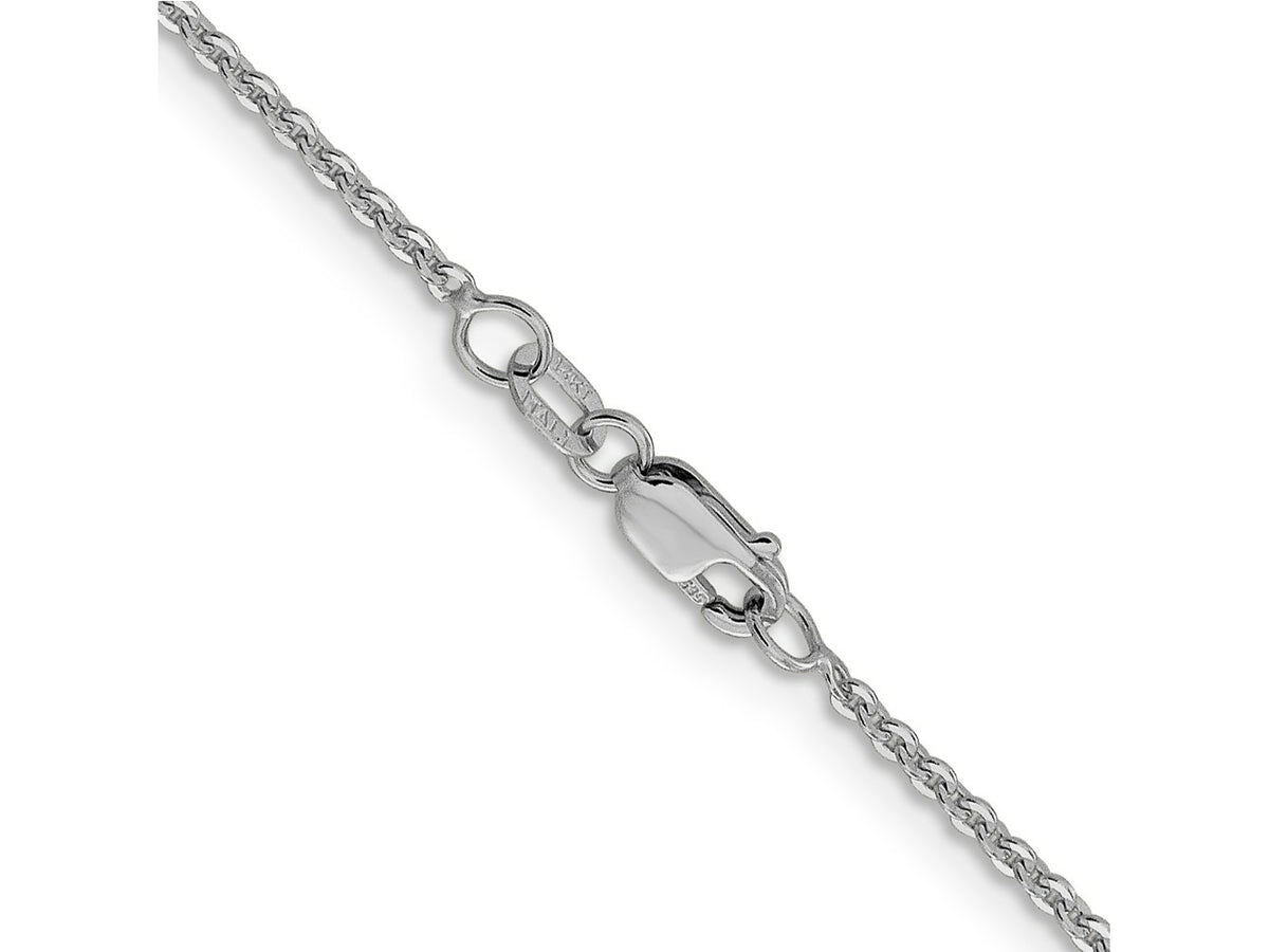 FJC Finejewelers 14 kt White Gold Flat Cable Chain 24 Inches x 1.7 mm