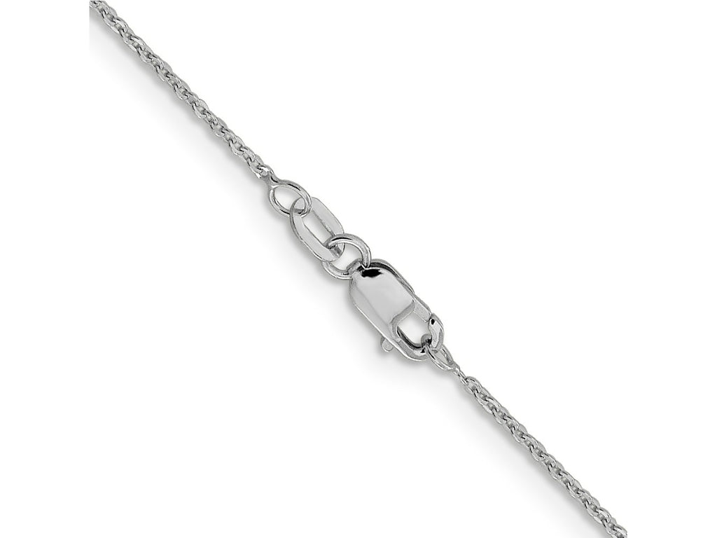 FJC Finejewelers 14 kt White Gold Flat Cable Chain 22 Inches x 1.1 mm