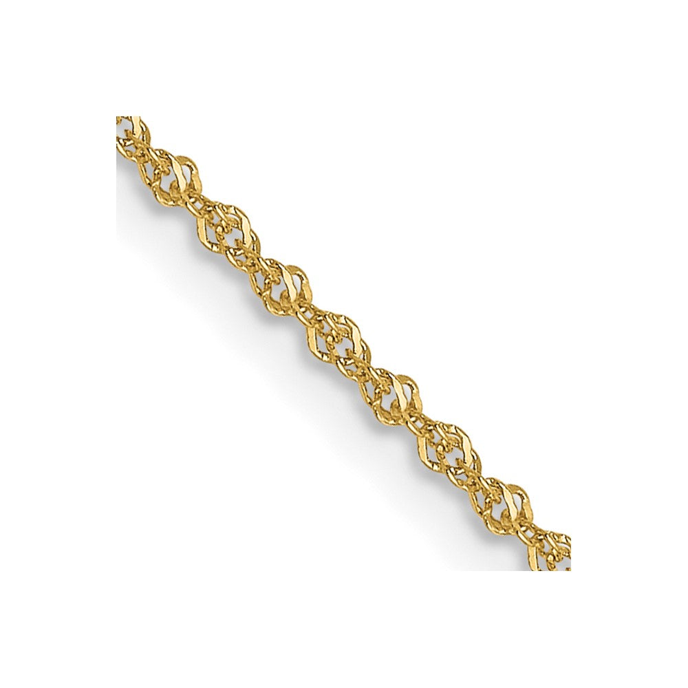 FJC Finejewelers 14 kt Yellow Gold Sparkle Singapore Chain 22 Inches x 1 mm