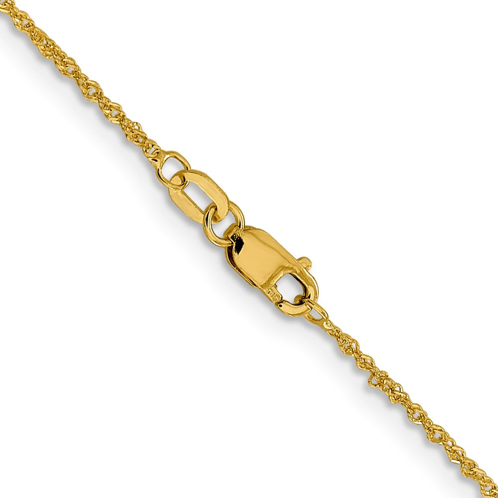 FJC Finejewelers 14 kt Yellow Gold Sparkle Singapore Chain 22 Inches x 1 mm