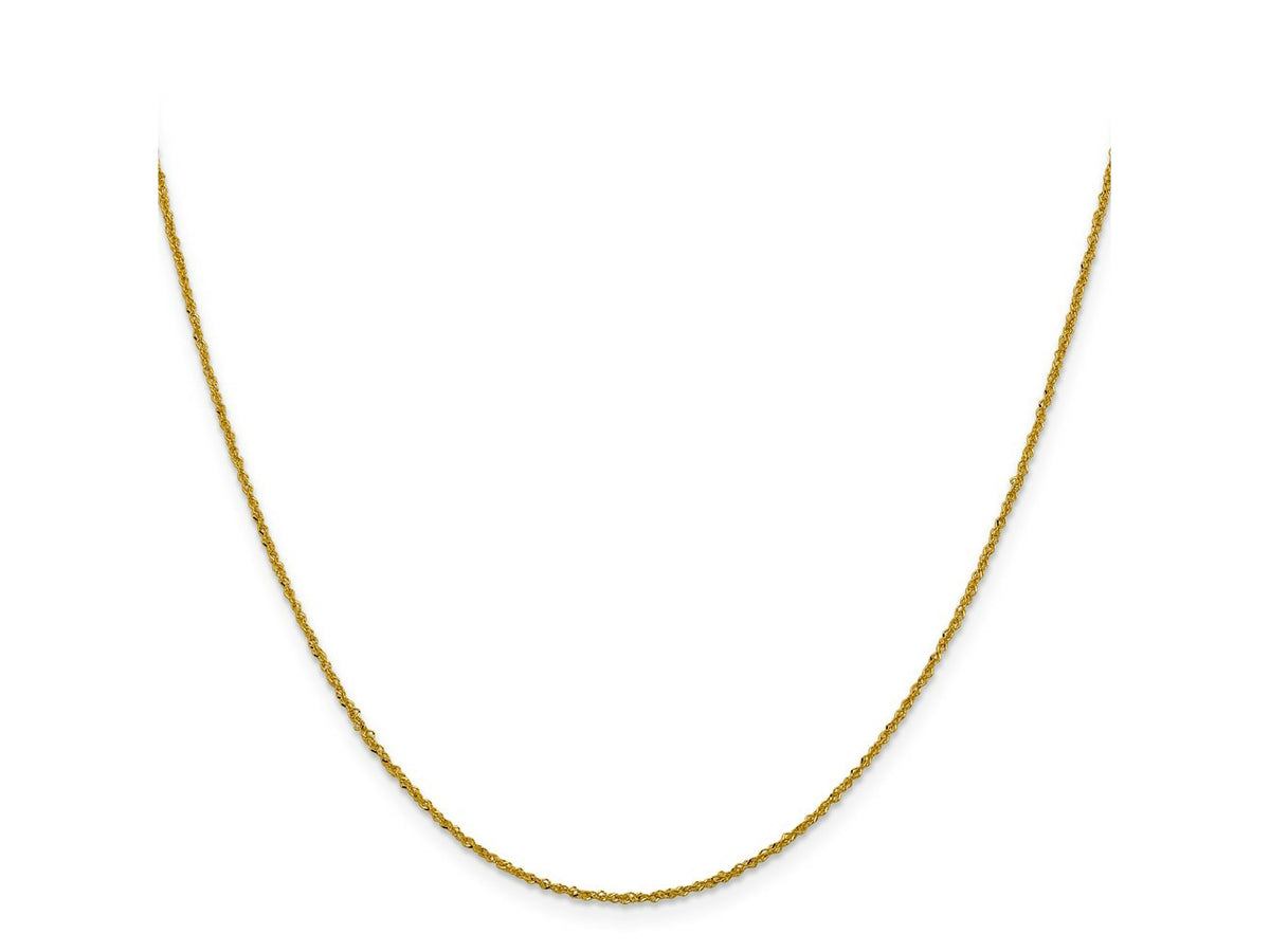 FJC Finejewelers 14 kt Yellow Gold Sparkle Singapore Chain 22 Inches x 1 mm