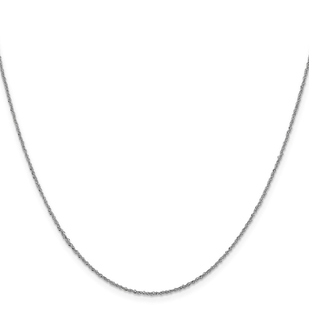 FJC Finejewelers 14 kt White Gold Sparkle Singapore Chain 22 Inches x 1 mm