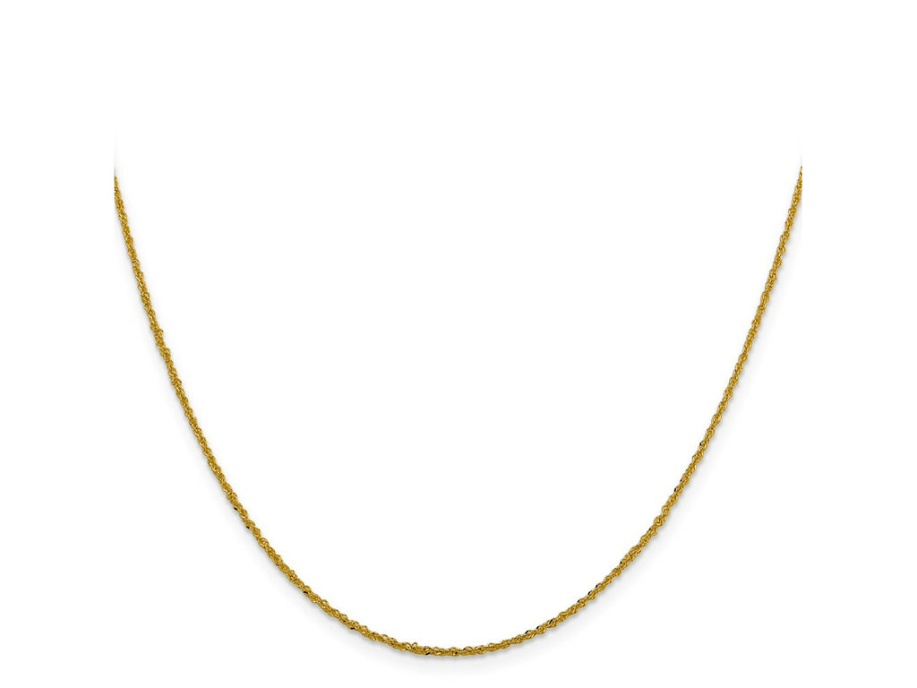 FJC Finejewelers 14 kt Yellow Gold Sparkle Singapore Chain 24 Inches x 1.3 mm