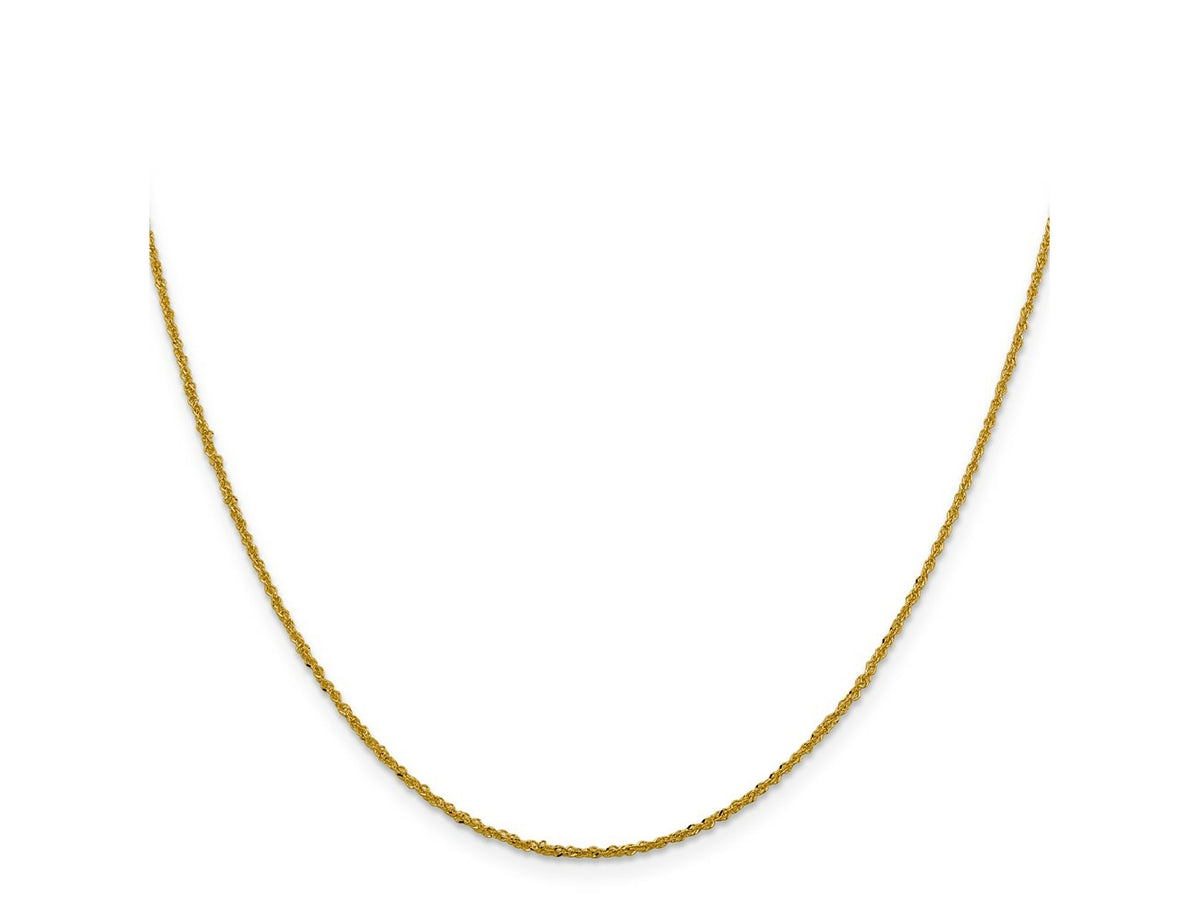 FJC Finejewelers 14 kt Yellow Gold Sparkle Singapore Chain 24 Inches x 1.3 mm