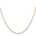 FJC Finejewelers 18 kt Yellow Gold 18K Bright Cut Cable Chain 18 Inches x 1.5 mm