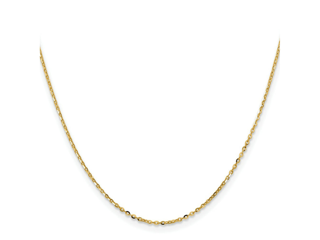 FJC Finejewelers 18 kt Yellow Gold Bright Cut Cable Chain 20 Inches x 1.5 mm