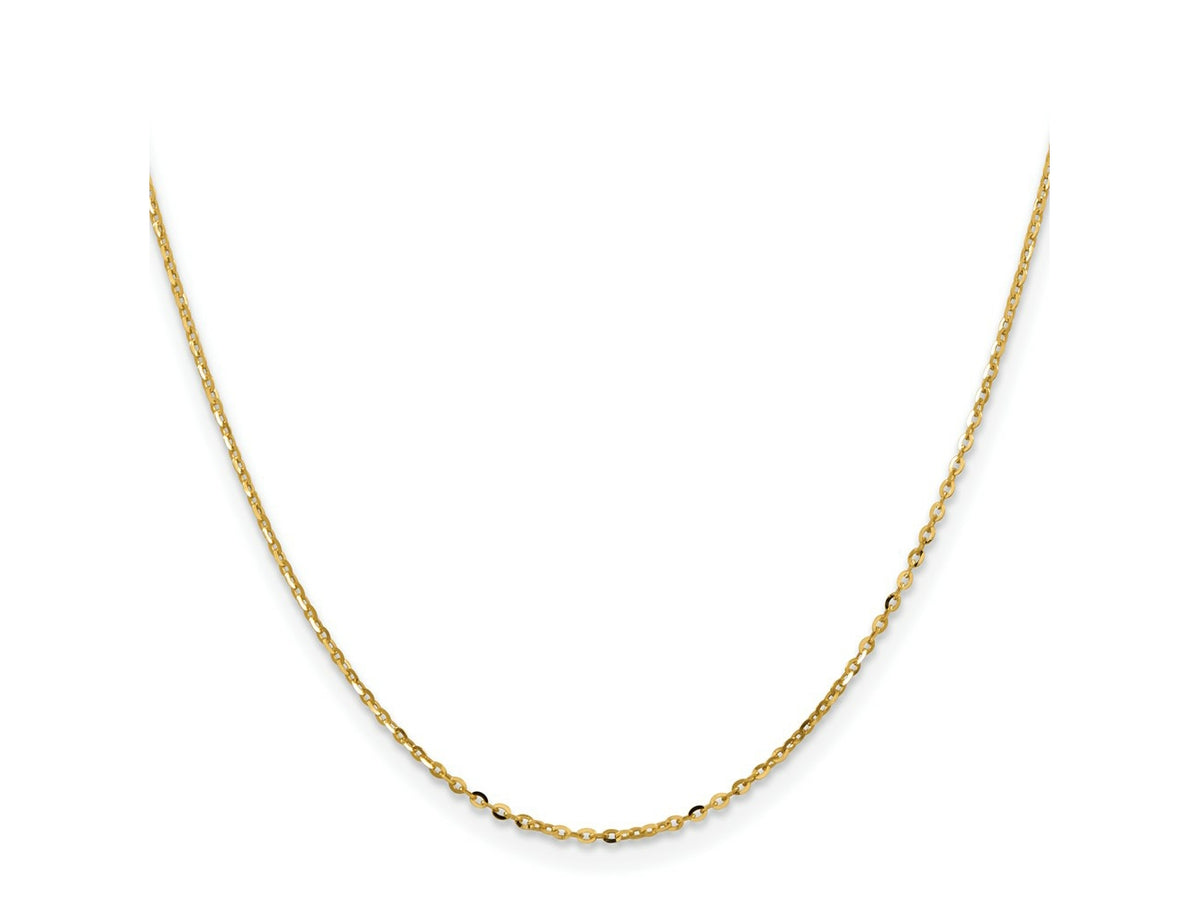 FJC Finejewelers 18 kt Yellow Gold Bright Cut Cable Chain 20 Inches x 1.5 mm