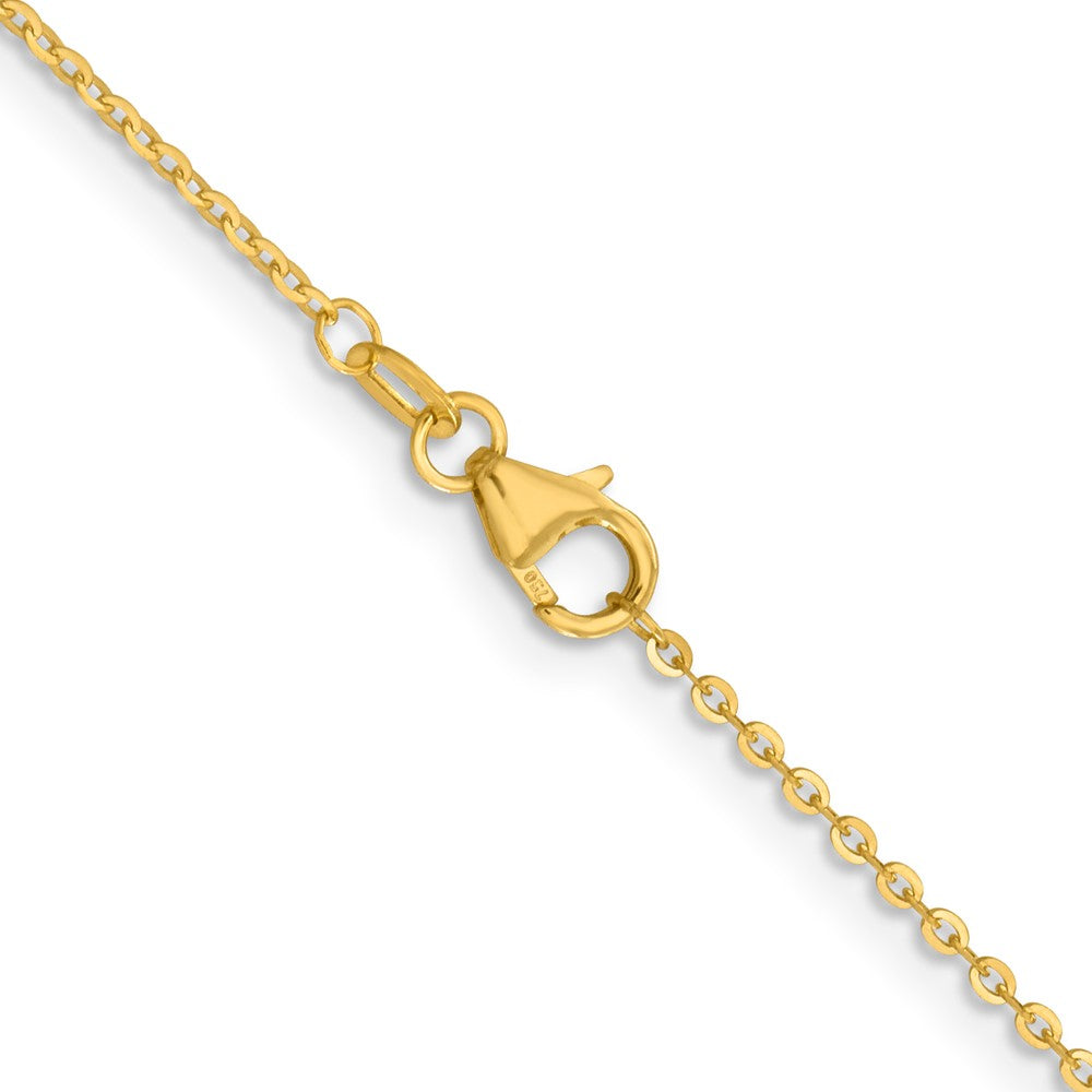 FJC Finejewelers 18 kt Yellow Gold Bright Cut Cable Chain 24 Inches x 1.5 mm