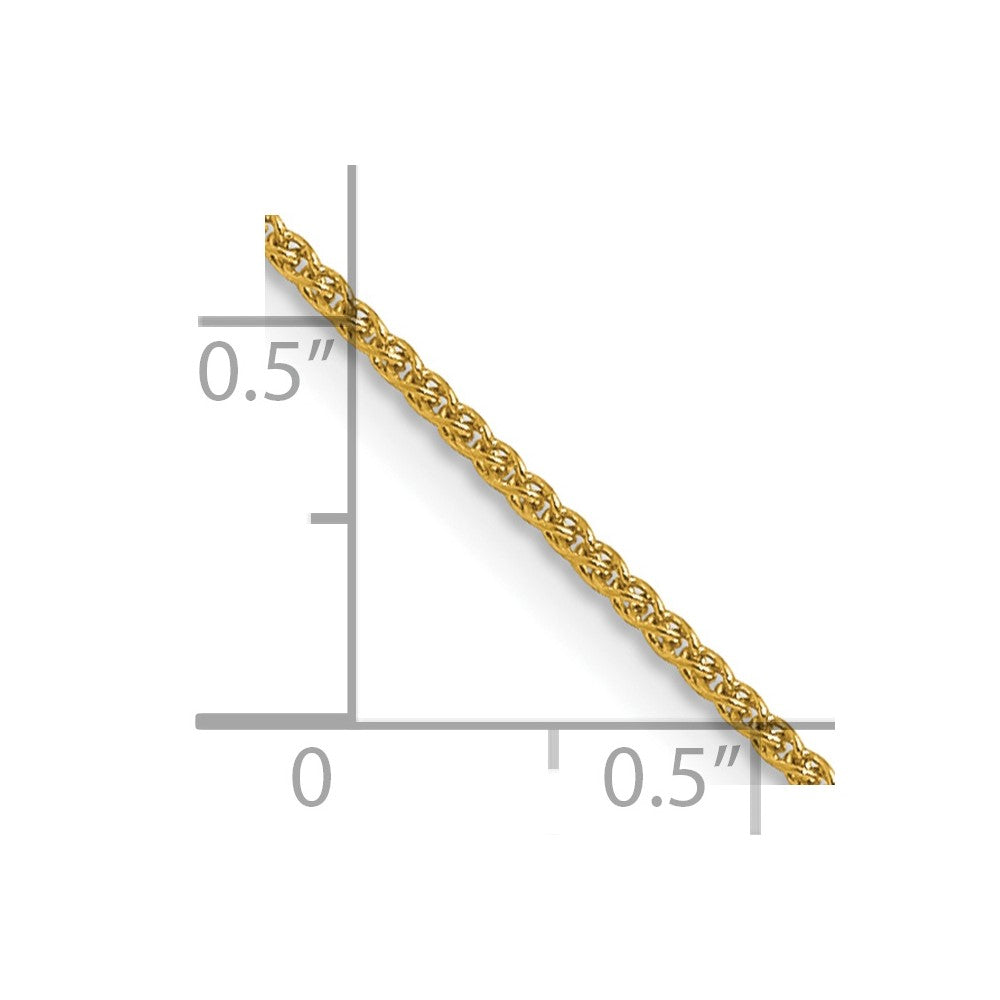 FJC Finejewelers 14 kt Yellow Gold Spiga (Wheat) Chain 22 Inches x 0.8 mm