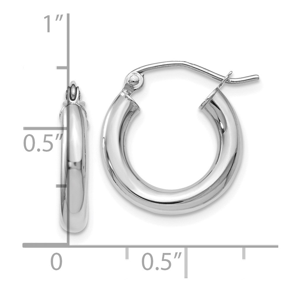 FJC Finejewelers 14 kt White Gold Hoops Earrings 17 mm x 16 mm