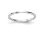 FJC Finejewelers 10 kt White Gold 1.2mm Half Round Stackable Band Ring
