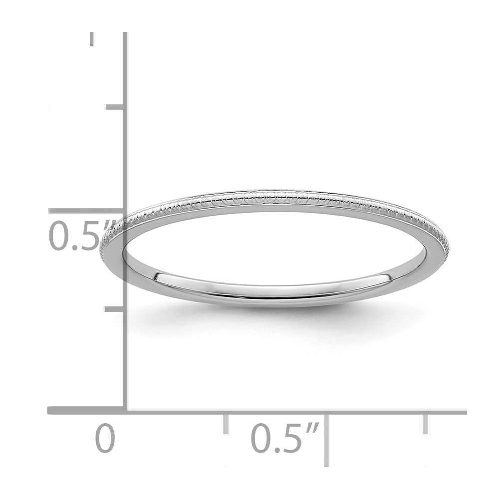 FJC Finejewelers 10 kt White Gold 1.2mm Bead Stackable Band Ring