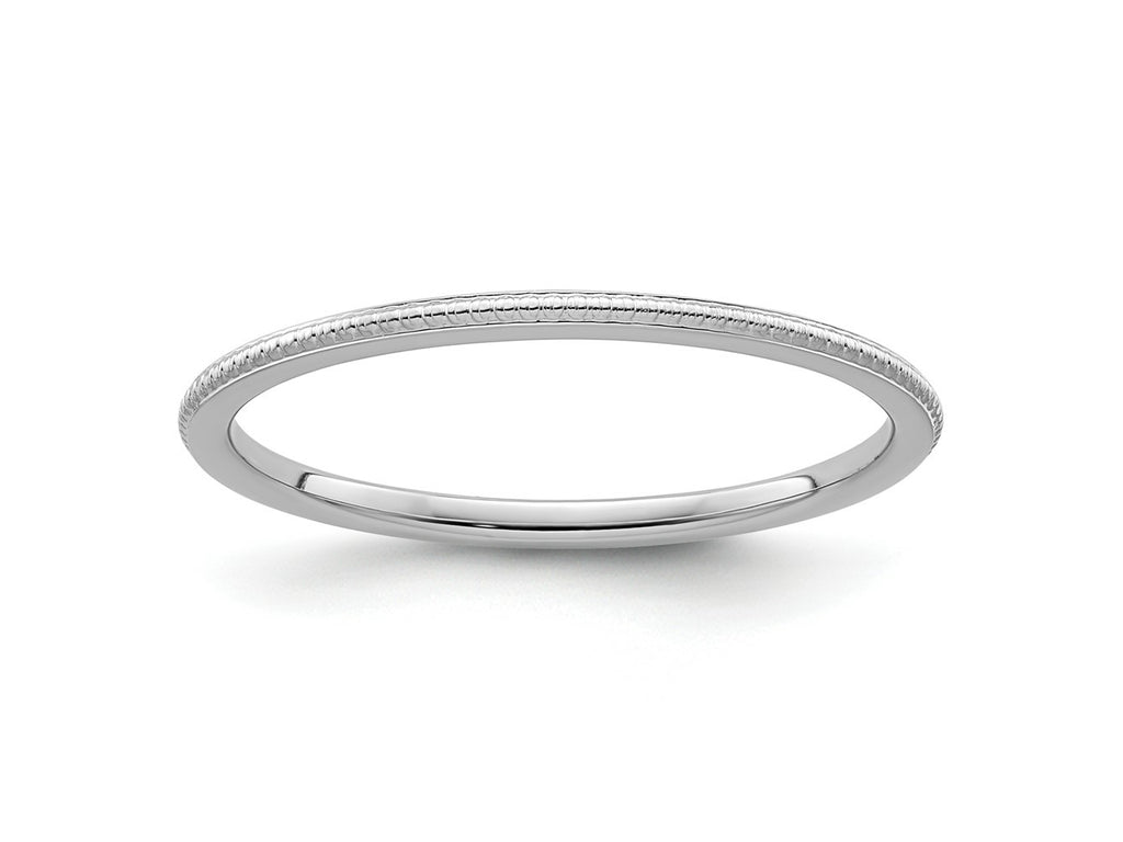 FJC Finejewelers 10 kt White Gold 1.2mm Bead Stackable Band Ring