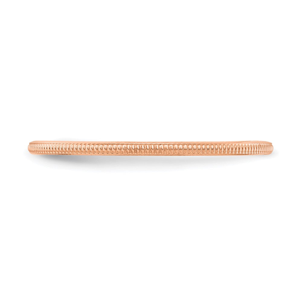 FJC Finejewelers 10 kt Rose Gold 1.2mm Milgrain Stackable Band Ring