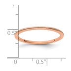 FJC Finejewelers 10 kt Rose Gold 1.2mm Milgrain Stackable Band Ring