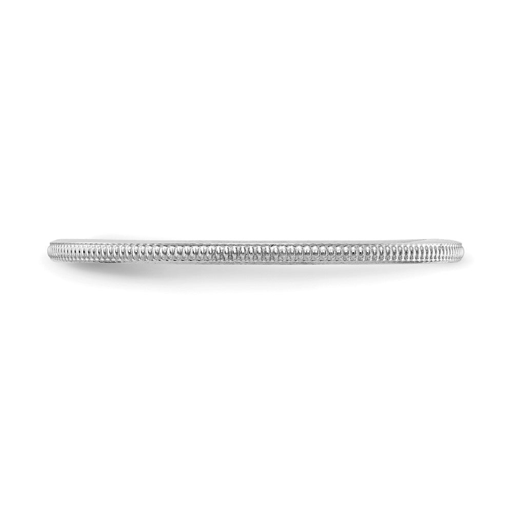 FJC Finejewelers 10 kt White Gold 1.2mm Milgrain Stackable Band Ring