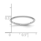 FJC Finejewelers 10 kt White Gold 1.2mm Milgrain Stackable Band Ring