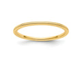 FJC Finejewelers 10 kt Yellow Gold 1.2mm Milgrain Stackable Band Ring