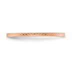 FJC Finejewelers 10 kt Rose Gold 1.2mm Criss-Cross Pattern stackable Band Ring