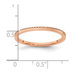 FJC Finejewelers 10 kt Rose Gold 1.2mm Criss-Cross Pattern stackable Band Ring