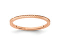 FJC Finejewelers 10 kt Rose Gold 1.2mm Criss-Cross Pattern stackable Band Ring