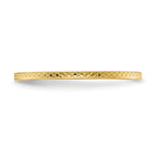 FJC Finejewelers 10 kt Yellow Gold 1.2mm Criss-Cross Pattern Stackable Band Ring