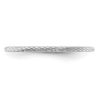 FJC Finejewelers 10 kt White Gold 1.2mm Twisted Wire Pattern Stackable Band Ring