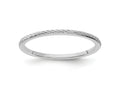 FJC Finejewelers 10 kt White Gold 1.2mm Twisted Wire Pattern Stackable Band Ring