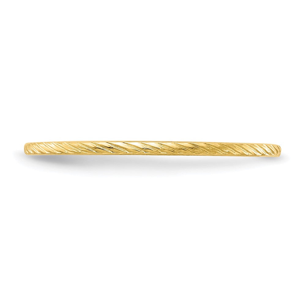 FJC Finejewelers 10 kt Yellow Gold 1.2mm Twisted Wire Pattern Stackable Band Ring