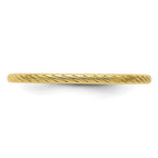 FJC Finejewelers 10 kt Yellow Gold 1.2mm Twisted Wire Pattern Stackable Band Ring