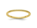 FJC Finejewelers 10 kt Yellow Gold 1.2mm Twisted Wire Pattern Stackable Band Ring
