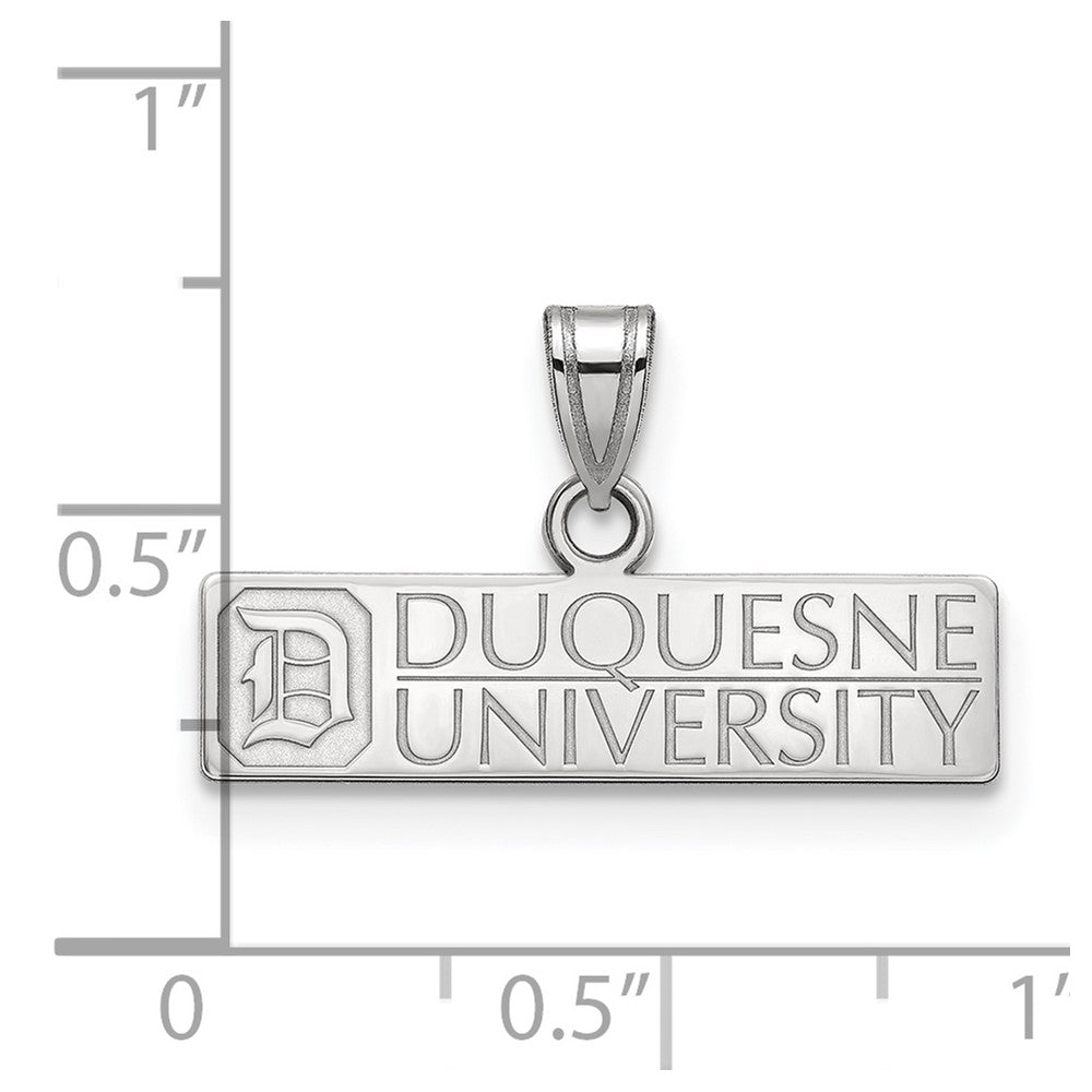 LogoArt 10 kt White Gold Duquesne University Medium Charm 18 x 18 mm