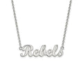 LogoArt 10 kt White Gold University of Mississippi Small Pendant Necklace