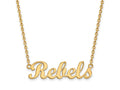 LogoArt 10 kt Yellow Gold University of Mississippi Small Pendant Necklace