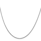 FJC Finejewelers 14 kt White Gold Spiga Bright Cut Quadra Wheat Chain 22 Inches x 0.8 mm