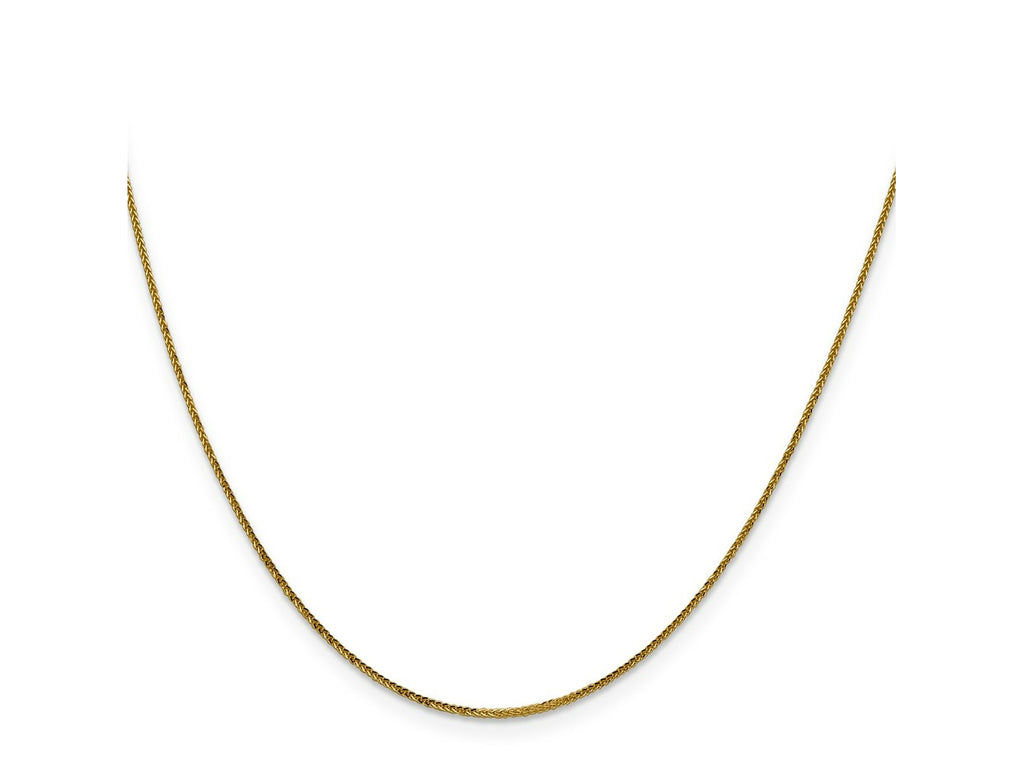 FJC Finejewelers 14 kt Yellow Gold Spiga Bright Cut Quadra Wheat Chain 22 Inches x 0.8 mm