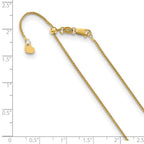FJC Finejewelers 14 kt Yellow Gold Spiga Adjustable 1mm Wheat Chain 26 Inches x 1.35 mm
