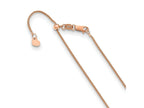FJC Finejewelers 14 kt Rose Gold Spiga Adjustable Wheat Chain 22 Inches x 1 mm