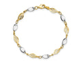 FJC Finejewelers 14 kt Two Tone Gold Fancy Bracelet 7 Inches