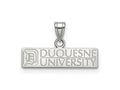 LogoArt 14 kt White Gold Duquesne University Medium Charm 18 mm