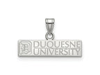 LogoArt 14 kt White Gold Duquesne University Medium Charm 18 mm