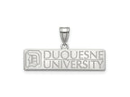 LogoArt 14 kt White Gold Duquesne University Large Charm 24 x 27 mm