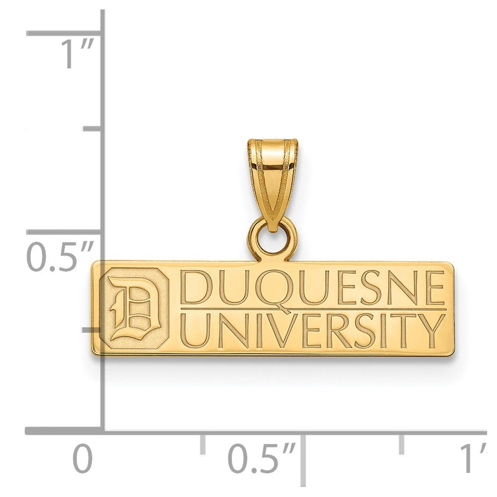 LogoArt 14 kt Yellow Gold Duquesne University Medium Charm 18 mm