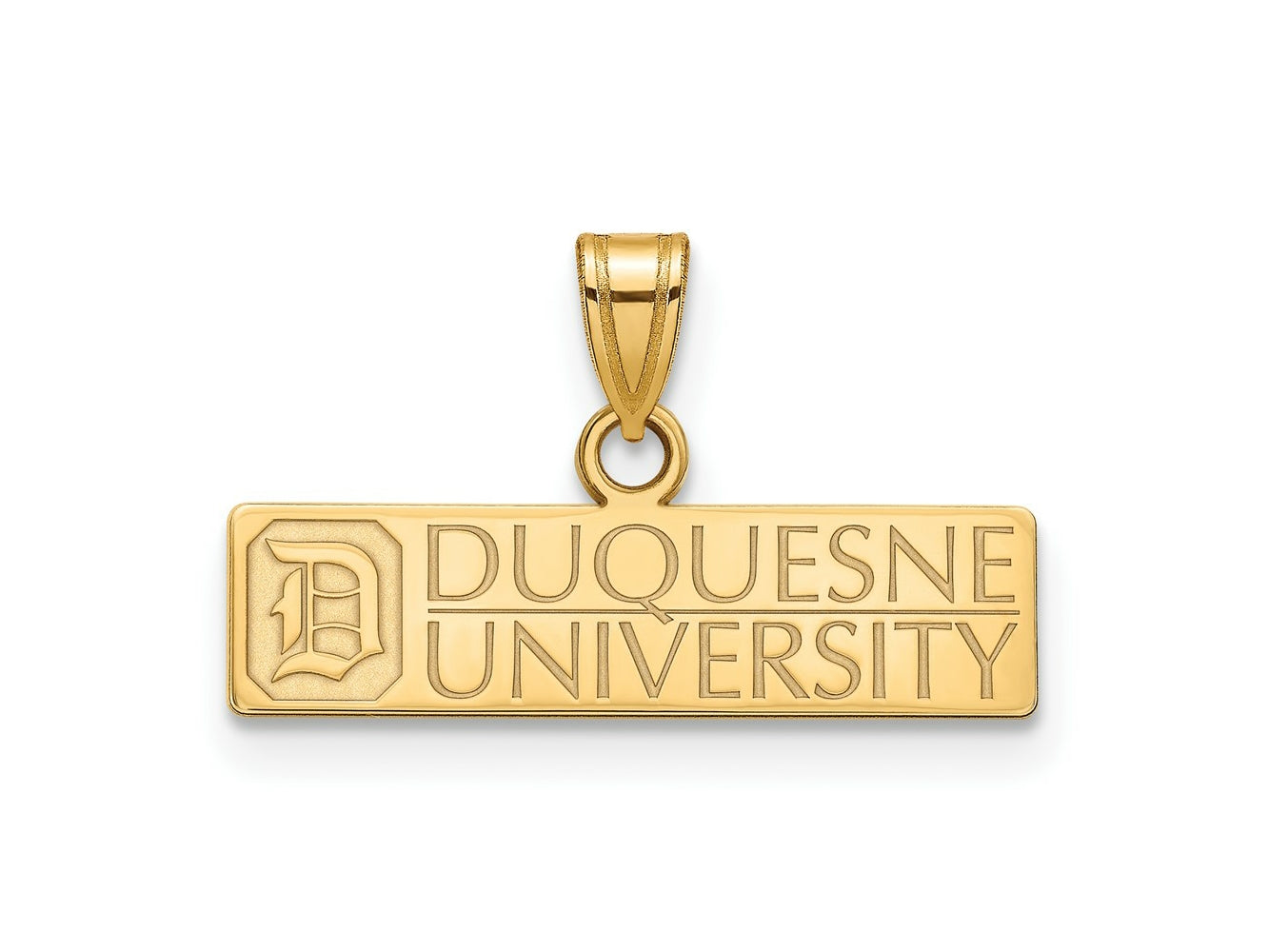 LogoArt 14 kt Yellow Gold Duquesne University Medium Charm 18 mm