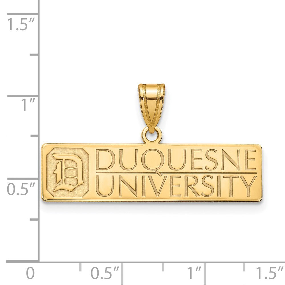 LogoArt 14 kt Yellow Gold Duquesne University Large Charm 24 x 27 mm