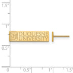 LogoArt 14 kt Yellow Gold Duquesne University Small Post Earrings 12 x 18 mm