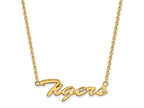 LogoArt 14 kt Yellow Gold Clemson University Tigers Script Pendant Necklace