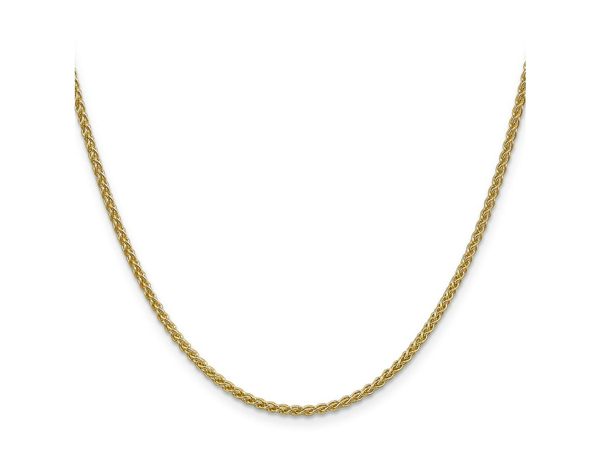FJC Finejewelers 14 kt Yellow Gold Spiga (Wheat) Chain 22 Inches x 2.1 mm