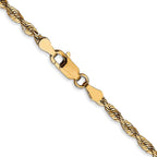 FJC Finejewelers 10 kt Yellow Gold Ultra Bright Cut Lightweight Rope Chain 18 Inches x 2.75 mm